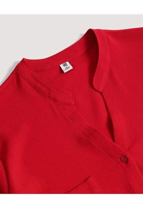 Blusa  Para Mujer Manga 3/4 Color Rojo Marca Ostu #40121258