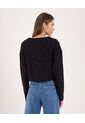 Saco Para Mujer Cuello Redondo Color Negro Marca Ostu #40330074 de Ostu