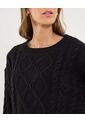 Saco Para Mujer Cuello Redondo Color Negro Marca Ostu #40330074 de Ostu