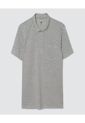 Polo Para Hombre Cuello Tejido Con Bolsillo Color Gris  Marca Ostu #60110575