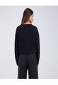 Saco Para Mujer Cuello Redondo Color Negro Marca Ostu #40330074 de Ostu