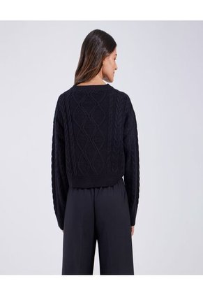 Saco Para Mujer Cuello Redondo Color Negro Marca Ostu #40330074