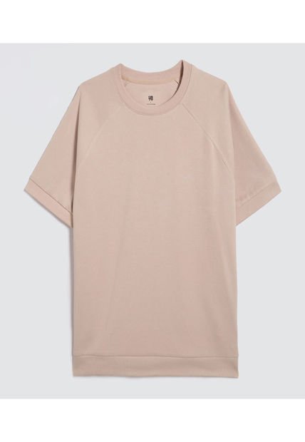 Camiseta Para Hombre Manga Corta Color Beige Marca Ostu #60091394