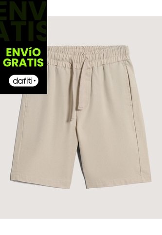 Bermuda Infantil Niño Regular Corto Color Beige Marca Ostu #80100058 Ostu