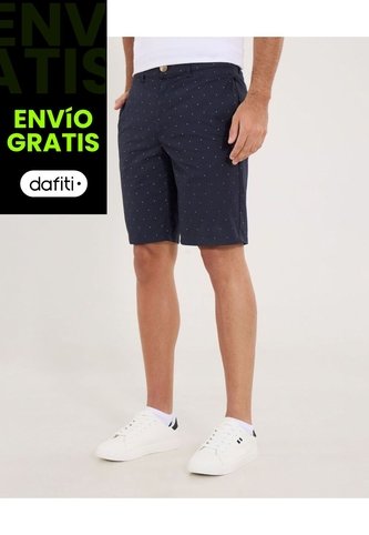 Bermuda Para Hombre Regular Corto Color Azul Marca Ostu #60100459 Ostu