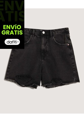 Short Para Mujer Relax Color Negro Marca Ostu #40190362 Ostu