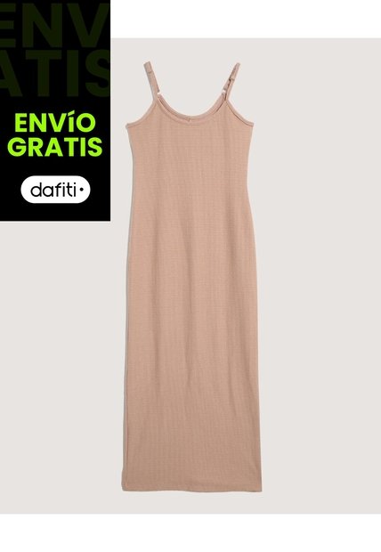 Vestido Para Mujer M/Sisa Largo Color Camel Marca Ostu #40170344