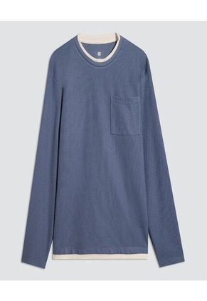 Camiseta Para Hombre Manga Larga Color Azul  Marca Ostu #60091539