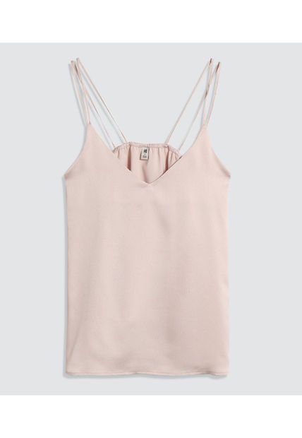 Top Para Mujer Cuello V Color Café  Marca Ostu #40220358