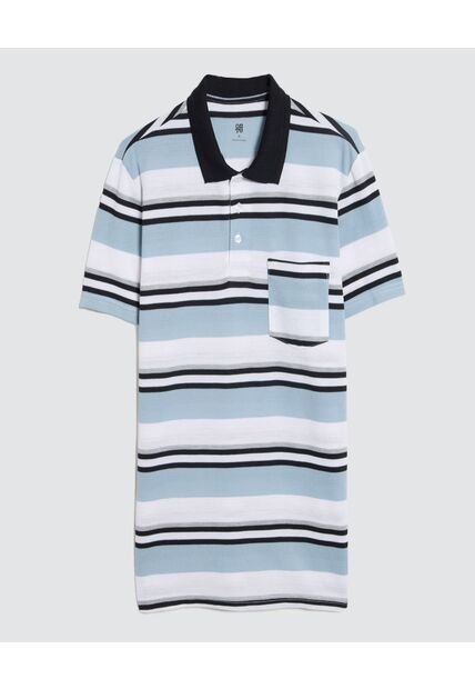 Polo Para Hombre Cuello Tejido Con Bolsillo Color Blanco Marca Ostu #60110636