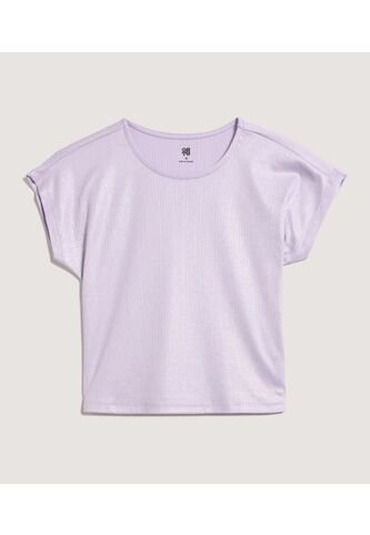 Camiseta Infantil Niña Manga Corta Cuello Redondo Color Lila Marca Ostu #90090340 Ostu