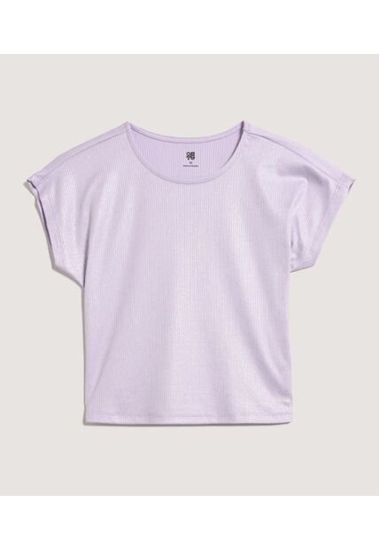 Camiseta Infantil Niña Manga Corta Cuello Redondo Color Lila Marca Ostu #90090340
