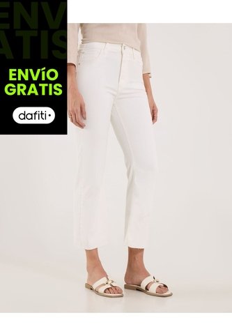 Jean Para Mujer Crop Flare Color Crudo Marca Ostu #40160611 Ostu