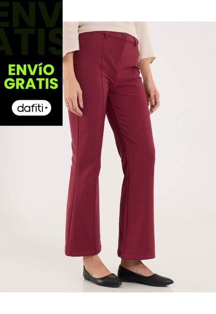 Pantalón Para Mujer Moda Color Vino Marca Ostu #40070829