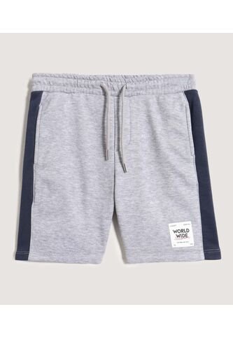 Bermuda Infantil Niño Regular Corto Color Gris Marca Ostu #80100063 Ostu