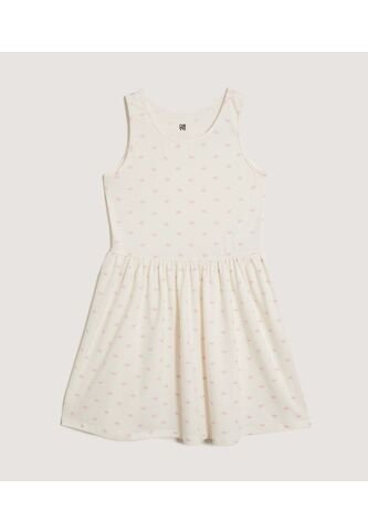 Vestido Infantil Niña M/Sisa Medio Color Crema Marca Ostu #90170076 Ostu