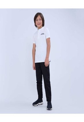 Polo Para Niño Manga Corta Color Crema Marca Ostu #80110095