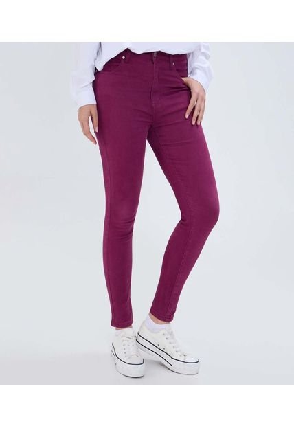 Pantalon Para Mujer 5 Bolsillos Color Vino Marca Ostu #40070544