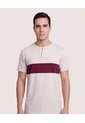 Camiseta Henley Corte Frontal  Para Hombre Café Ostu de Ostu