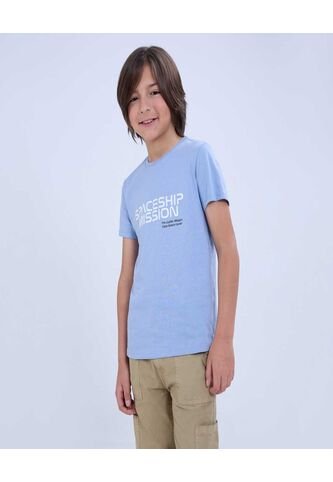 Camiseta Para Niño Manga Corta Color Azul  Marca Ostu #80090227 Ostu