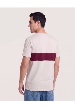 Camiseta Henley Corte Frontal  Para Hombre Café Ostu