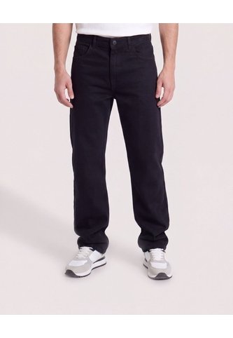 Jean Straight Clásico  Para Hombre Negro Ostu Ostu