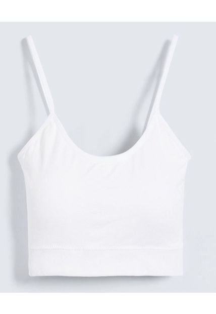 Top Para Mujer Seamless Con Copas Color Blanco Marca Ostu #40220399