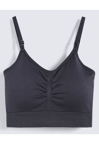 Top Para Mujer Seamless Con Copas Color Negro Marca Ostu #40220400 Ostu