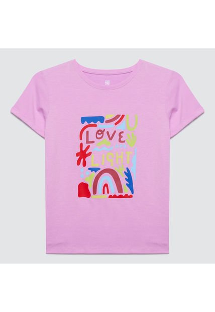 Camiseta Para Niña Manga Corta Color Rosado  Marca Ostu #90090193