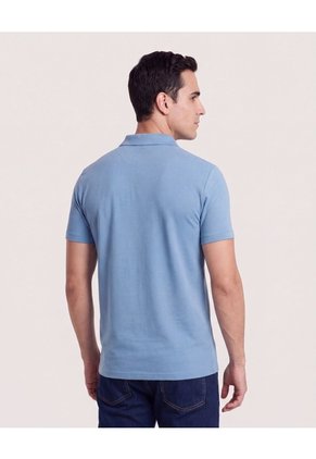 Polo Basica  Para Hombre Azul Ostu