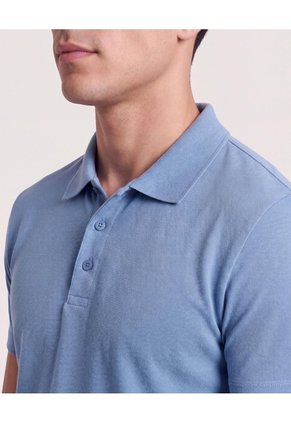 Polo Basica  Para Hombre Azul Ostu