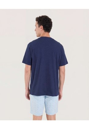 Camiseta Regular Para Hombre Azul Ostu