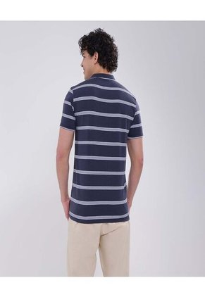 Polo Para Hombre Cuello Tejido Con Bolsillo Color Azul  Marca Ostu #60110643