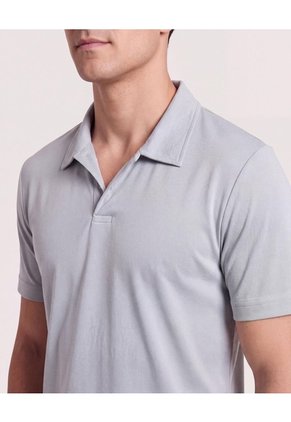 Polo Con Broches Para Hombre Gris Ostu