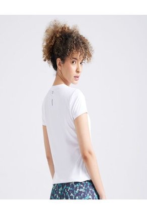 Camiseta Para Mujer Manga Corta Cuello Redondo Color Blanco Marca Ostu #40091735