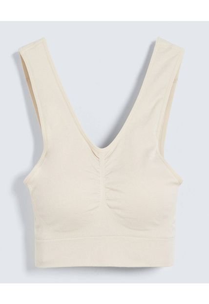 Top Para Mujer Seamless Con Copas Color Beige Marca Ostu #40220398