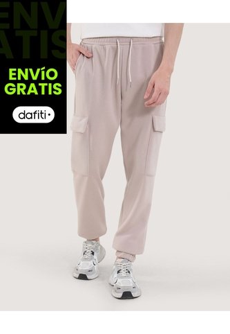 Pantalón Para Hombre Jogger Color Beige Marca Ostu #60070483 Ostu