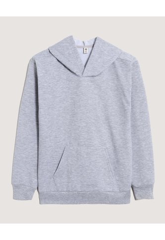 Buzo Hoodie Básico Unicolor Para Niño  Infantil Niño Gris Ostu Ostu