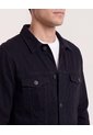 Chaqueta Trucker Clásica  Para Hombre Negro Ostu de Ostu