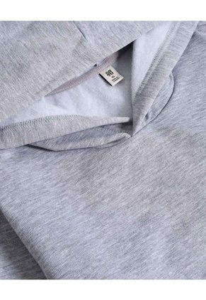 Buzo Hoodie Básico Unicolor Para Niño Infantil Niño Gris Ostu