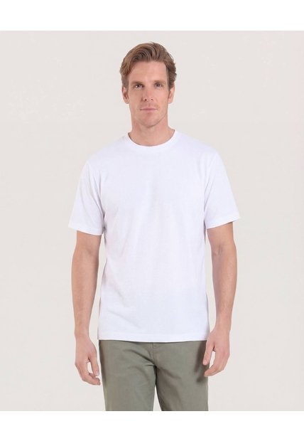 Camiseta Regular  Para Hombre Blanco Ostu