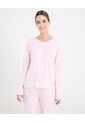 Pijama Manga Larga Con Botones  Para Mujer Rosado Ostu de Ostu