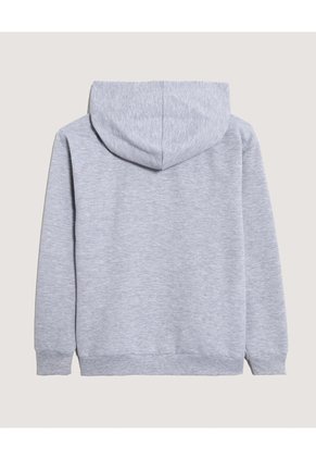 Buzo Hoodie Básico Unicolor Para Niño Infantil Niño Gris Ostu