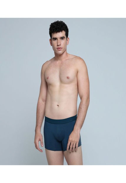 Boxer Para Hombre Filete Corto Algodón Color Azul  Marca Ostu #60000411