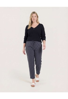 Jogger Con Bolsillos  Para Mujer Negro Ostu