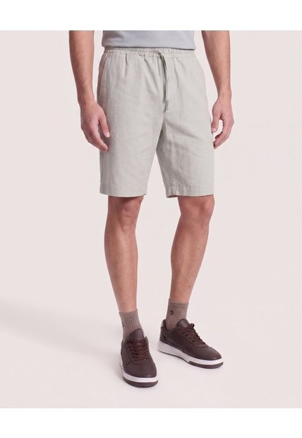 Bermuda Resort Con Cordón De Ajuste  Para Hombre Gris Ostu