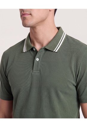 Polo Jersey Lycrada  Para Hombre Verde Ostu