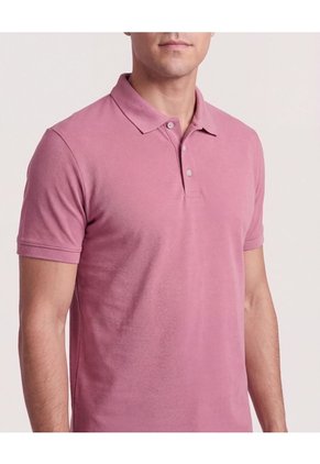 Polo Basica  Para Hombre Rosado Ostu