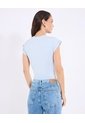 Body Manga Corta  Para Mujer Azul Ostu de Ostu