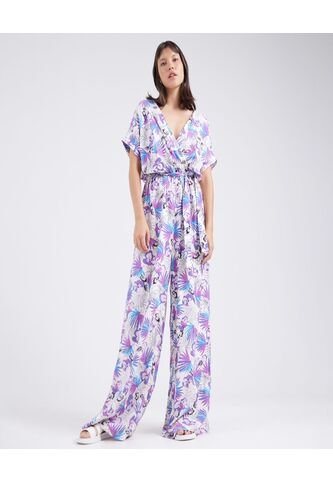 Enterizo Para Mujer Manga Corta Color Blanco Marca Ostu #40320065 Ostu